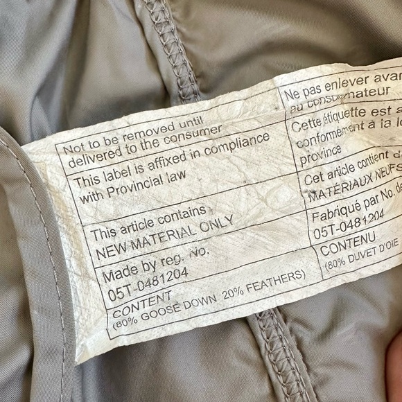 Lulelemon Athletica Grey Goose Down Zip-up Jacket w/ Hood & Ruffle. Size 6 🩶 - Picture 16 of 16